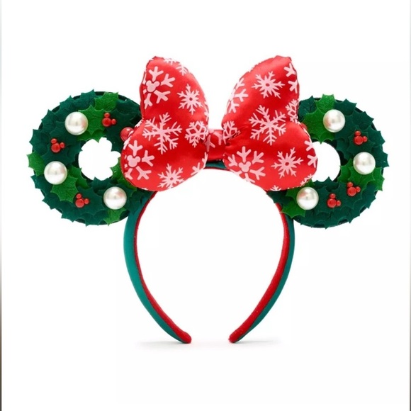 Disney Accessories - Disney Parks Minnie Mouse Christmas Wreath Headband